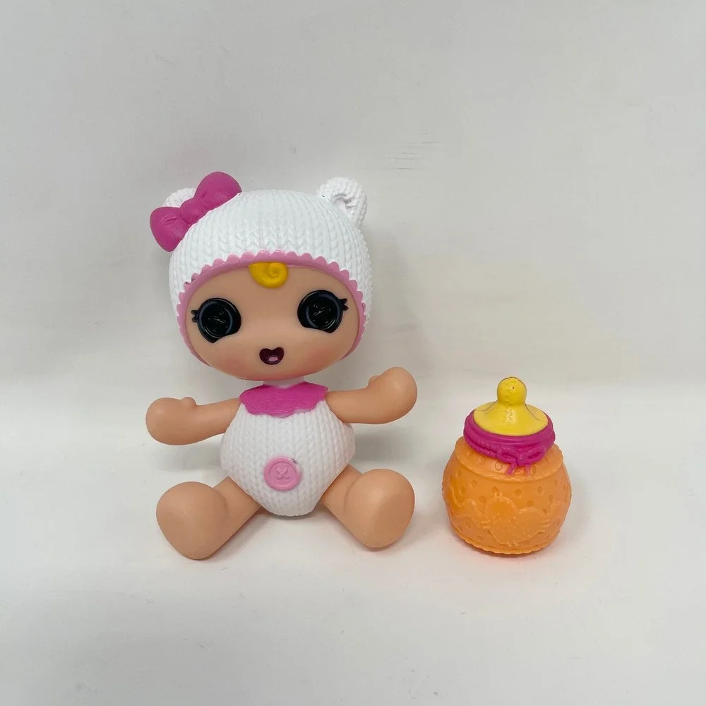 Lalaloopsy Babies Newborns Huggy Made from a Teddy w Bottle White Pink Rare